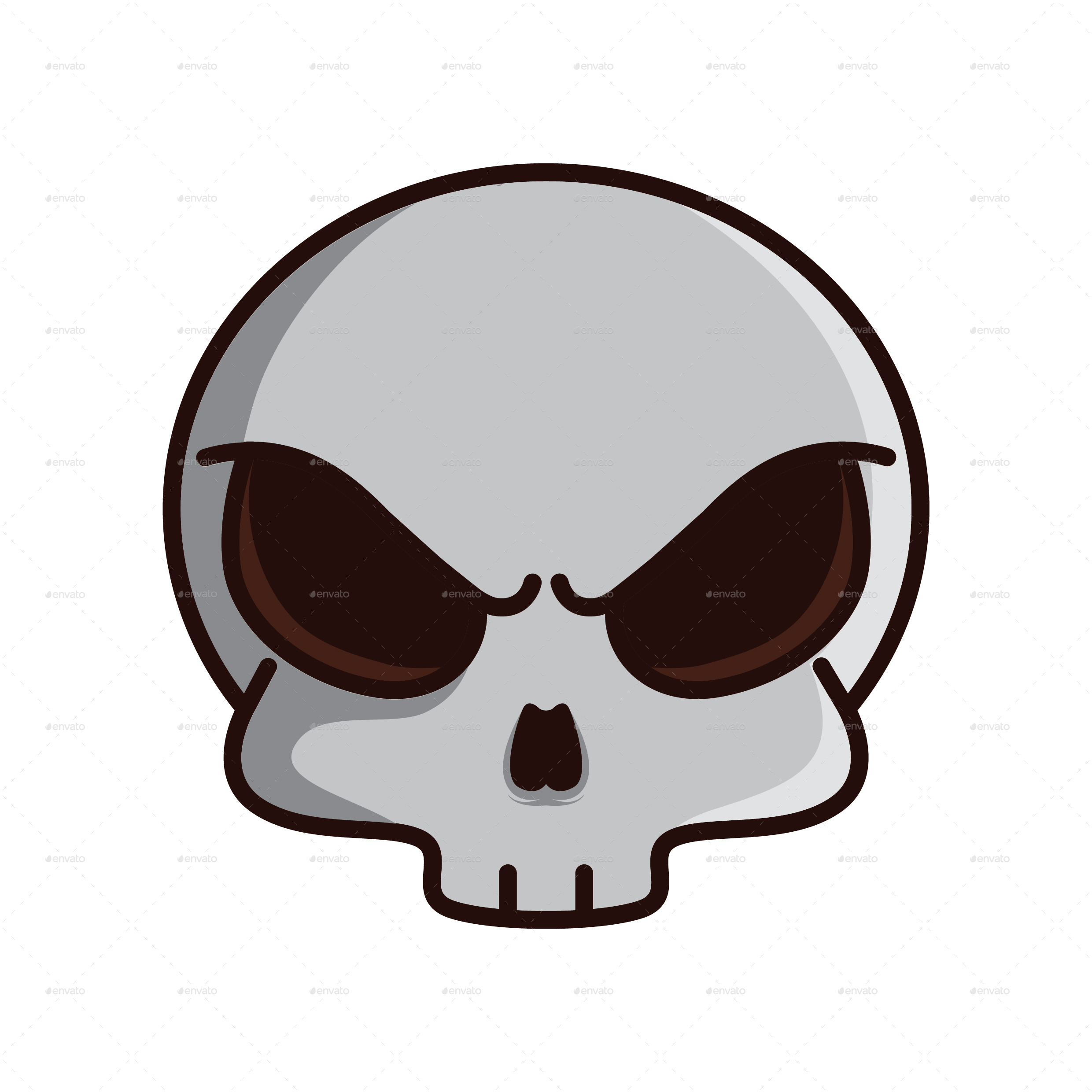 Funny Skull Emoticon by yellowline_std | GraphicRiver